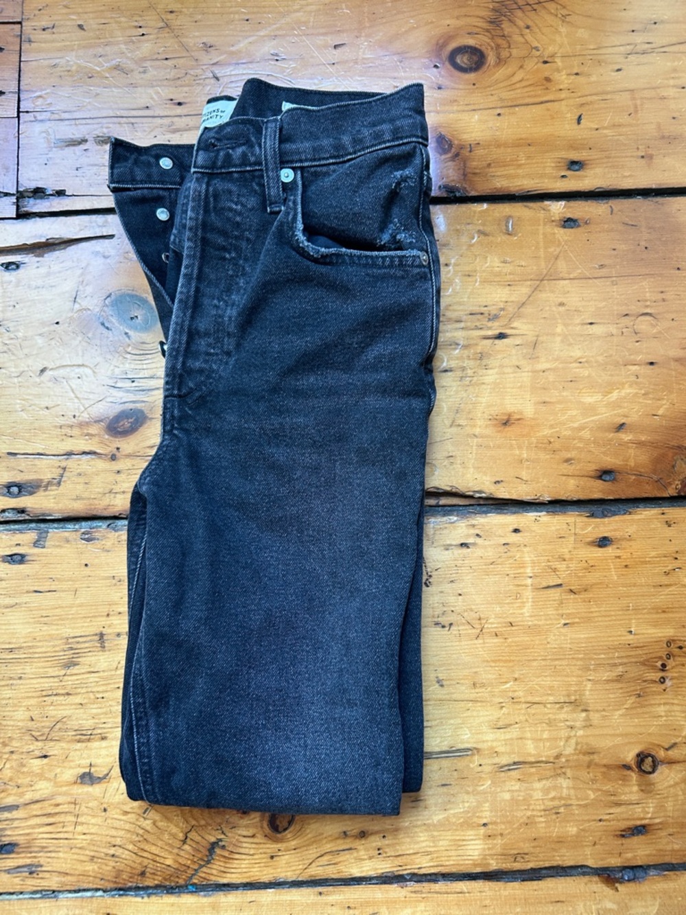 Citizens Of Humanity Black Slim Straight Jeans